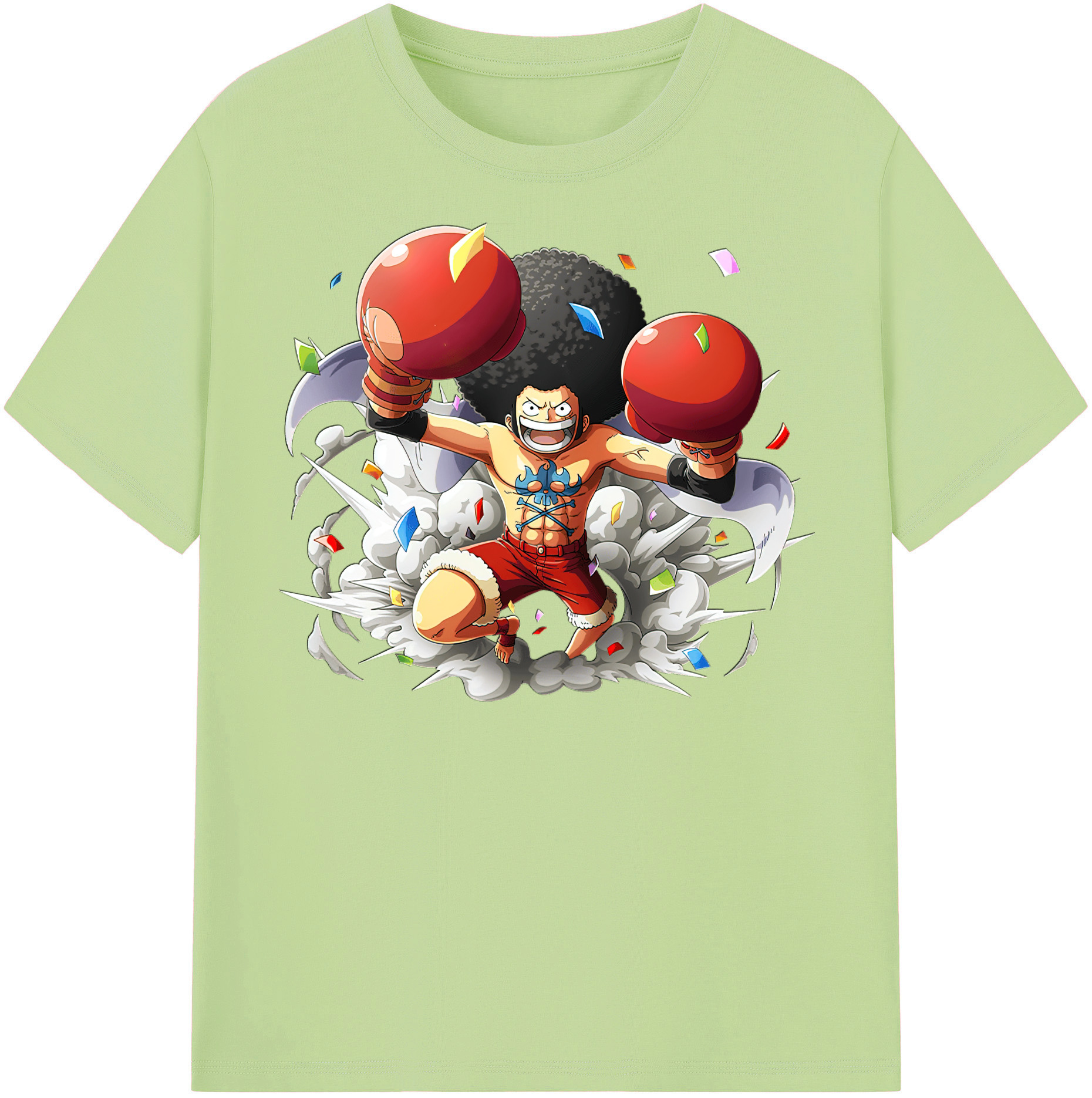 ワンピース モンキー・D・ルフィ ONE PIECE Monkey D. Luffy 綿100％半袖Tシャツ（フロントプリント）